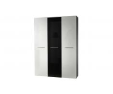 JUSTyou BOG Armario 190x135x55 Blanco Blanco Negro