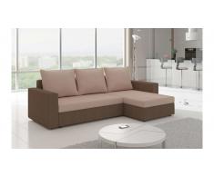 JUSTyou Livio Sofá esquinero Beige Marrón