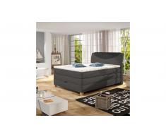 JUSTyou Santino Cama Box Spring Gris I Grafito 120x200