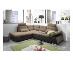 JUSTyou Missouri Sofá esquinero Marrón