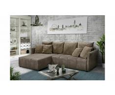 JUSTyou Phoenix Sofá esquinero Marrón