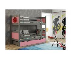 JUSTyou Leon Litera Grafito Rosa 80x160 cm
