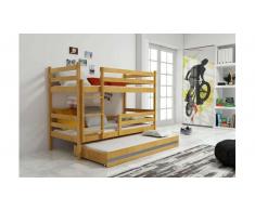 JUSTyou Kera con cama supletoria Litera Aliso Grafito
