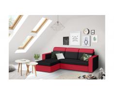 JUSTyou Delbert Sofa esquinero Rojo Negro