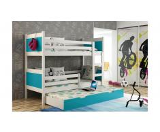 JUSTyou Leon Litera Blanco Azul 80x160 cm