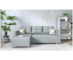 JUSTyou Lamone Sofá esquinero Gris Tejido estructurado