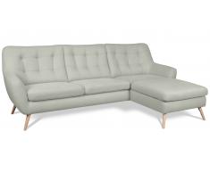 JUSTyou Genise Sofá esquinero Velour Gris