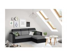 JUSTyou Delbert Sofa esquinero Negro Gris