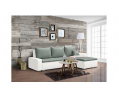 JUSTyou Edolie Sofa esquinero Blanco Verde