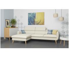 JUSTyou Nuno Sofá esquina Beige Velour