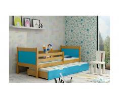 JUSTyou Leon Cama funcional Aliso Azul 80x185 cm