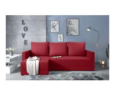 JUSTyou Kaori Sofa esquinero Rojo Cuero sintetico