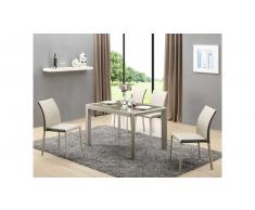 JUSTyou Conjunto Mesa de comedor Arabis Cristal