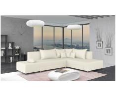 JUSTyou Livia Sofá esquina Beige Cuero sintético