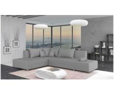 JUSTyou Livia Sofá esquina Gris Tejido estructurado