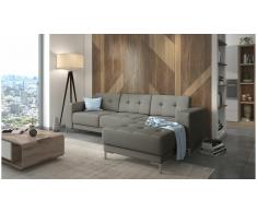 JUSTyou Tiril Sofá esquinero Marrón Cuero sintético