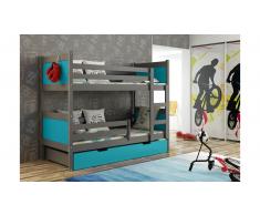 JUSTyou Leon Litera Grafito Azul 80x160 cm