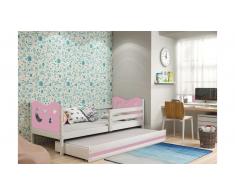 JUSTyou Ola con cama supletoria Cama Blanco Rosa