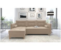 JUSTyou Nana Sofa esquinero Beige Velour