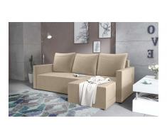 JUSTyou Tanita Sofa esquinero Beige Velour