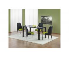 JUSTyou Conjunto Mesa de comedor Kevin Cristal Negro