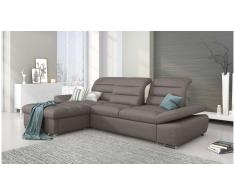JUSTyou Helia Sofa esquinero Marron Velour