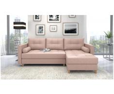 JUSTyou Nana Sofa esquinero Rosa Tejido estructurado
