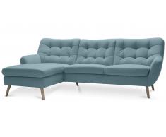 JUSTyou Genise Sofá esquinero Estructura Azul