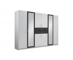 JUSTyou Vienna Armario puerta abatible Blanco Grafito