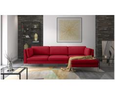 JUSTyou Siri Sofá esquinero Rojo Velour