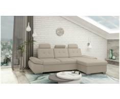 JUSTyou Carlota Sofá esquina Marrón Tejido