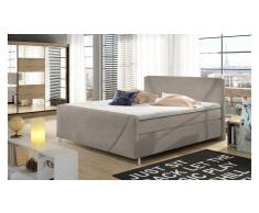 JUSTyou Velvet Cama Box Spring Beige 140x200