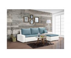JUSTyou Edolie Sofa esquinero Blanco Azul