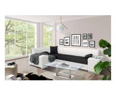 JUSTyou Alvy Sofa esquinero Blanco Negro