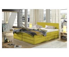 JUSTyou Emma Cama Box Spring Amarillo Velours 140x200