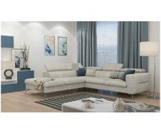 JUSTyou Diogo Sofá esquina Beige Velour