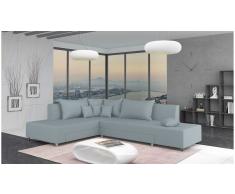 JUSTyou Livia Sofá esquina Azul Tejido estructurado