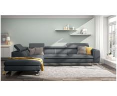JUSTyou Alda Sofa esquinero Gris Cuero sintetico