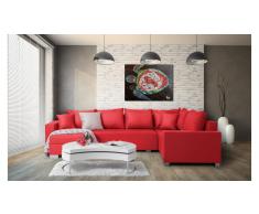 JUSTyou Felisia Sofá esquinero Cama Rojo