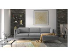 JUSTyou Siri Sofá esquinero Gris Tejido estructurado