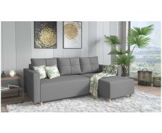 JUSTyou Livenza Sofá Gris Tejido estructurado