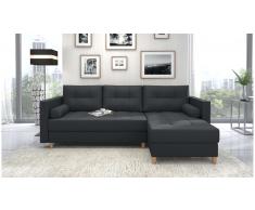 JUSTyou Nana Sofa esquinero Antracita Cuero sintetico
