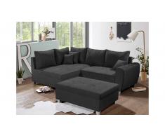 JUSTyou Des Moines Sofa esquinero Negro