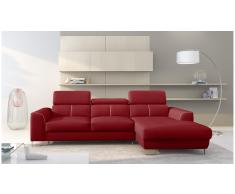 JUSTyou Adelia Sofa esquinero Rojo Cuero sintetico