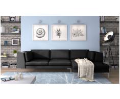 JUSTyou Remi Sofá esquinero Negro Cuero sintético