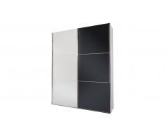 JUSTyou Telde Armario puerta deslizante Blanco Negro