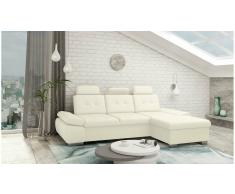 JUSTyou Carlota Sofá esquina Beige Cuero sintético