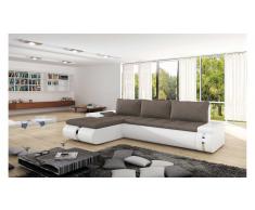 JUSTyou FADO MINI Sofá esquinero Blanco Marrón