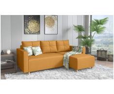 JUSTyou Livenza Sofá Amarillo Tejido estructurado