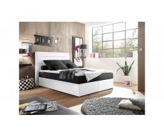 JUSTyou Concord Cama Box Spring 140x200 Blanco Negro